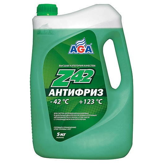 AGA049Z Антифриз зеленый -42°C G12++ 5л