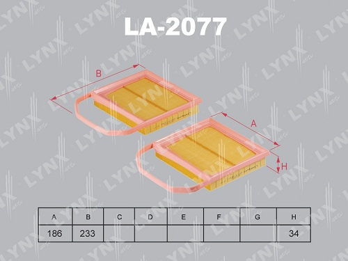 Фильтр воздушный LYNX LA2077 _