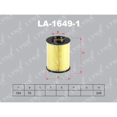 Фильтр воздушный LYNX LA16491