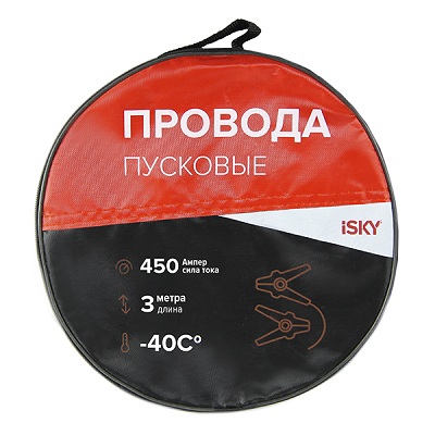 iSky Провода прикуривания 450А 3м в сумке 