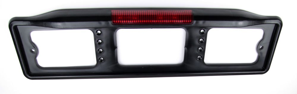Рамка номера с подсветкой и стоп-сигналом (черная)