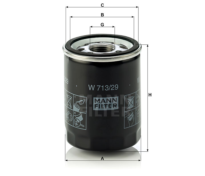 Фильтр масляный MANN W71329