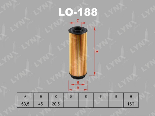 Фильтр масляный LYNX  LO188