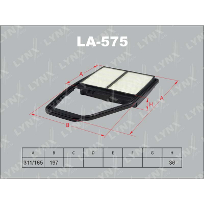 Фильтр воздушный LYNX LA575 _
