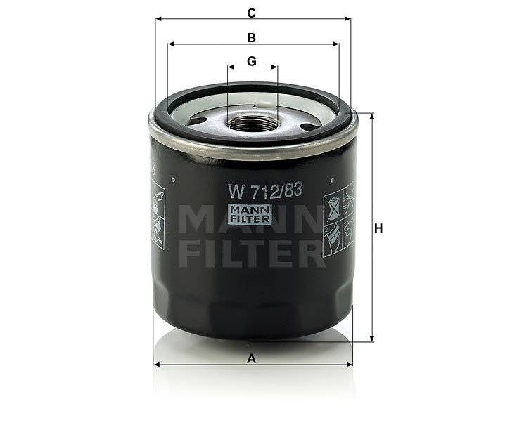 Фильтр масляный MANN W71283