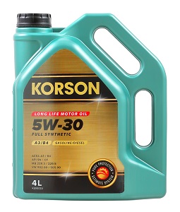 Моторное масло KORSON FULL SYNTHETIC 5w-30 A3/B4 4л