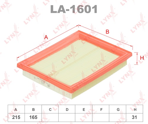 Фильтр воздушный LYNX LA1601