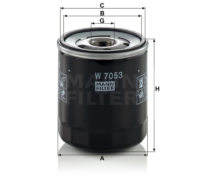 Фильтр масляный MANN W7053