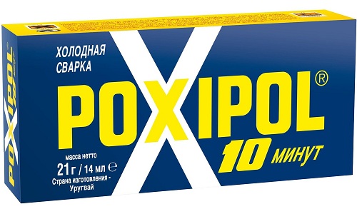 Холодная сварка POXIPOL серая под металл 10 минут 14мл