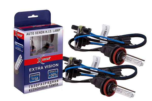 XENITE Ксеноновая лампа H11 6000k Extra Vision (Яркость +30%)