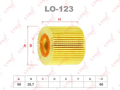 Фильтр масляный LYNX  LO123 _
