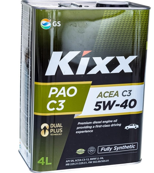 Моторное масло KIXX PAO C3 5w-40 4л