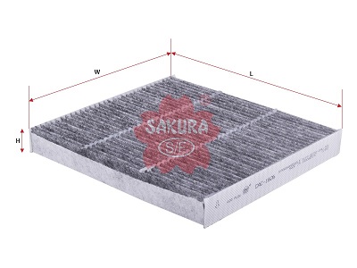 Фильтр салонный SAKURA CAC1606 угольный