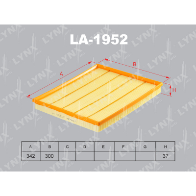 Фильтр воздушный LYNX LA1952