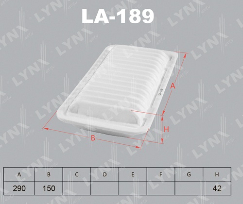 Фильтр воздушный LYNX LA189