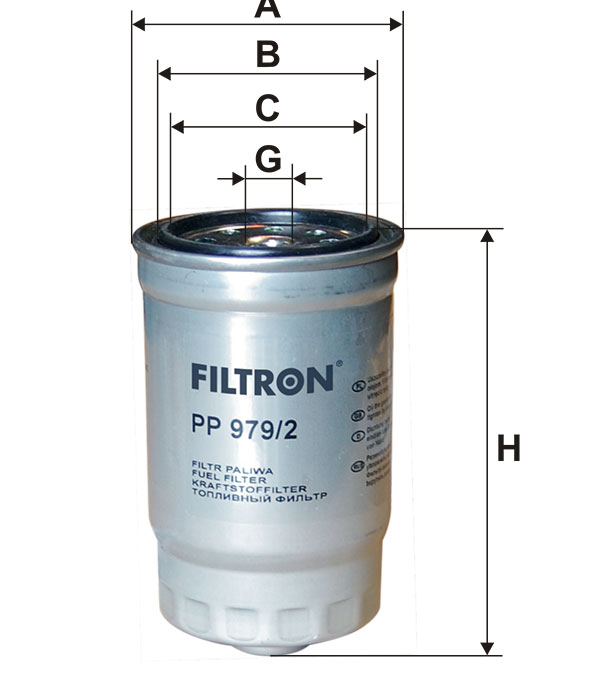 Фильтр топливный FILTRON PP9792 широкий