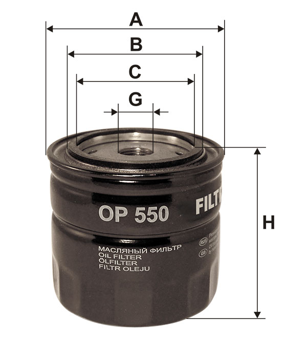Фильтр масляный FILTRON OP550