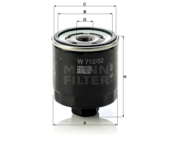 Фильтр масляный MANN W71252