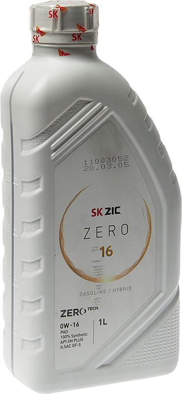 Моторное масло ZIC ZERO PAO 0w-16 1л