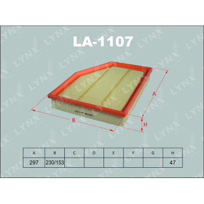 Фильтр воздушный LYNX LA1107 _