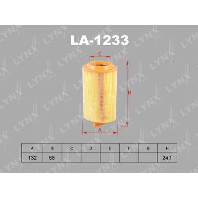 Фильтр воздушный LYNX LA1233