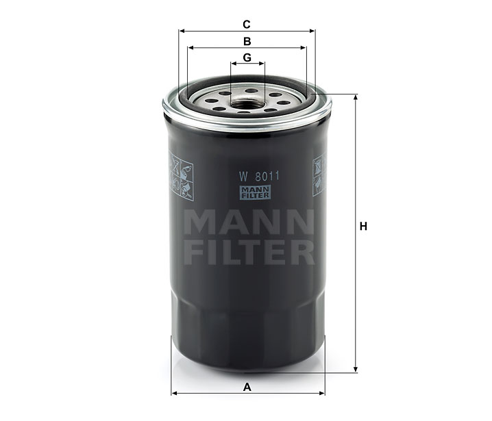 Фильтр масляный MANN W8011 без клапана