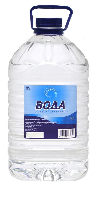 Вода дистиллированная   5л