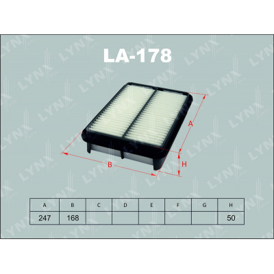Фильтр воздушный LYNX LA178
