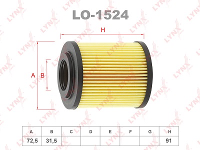 Фильтр масляный LYNX  LO1524
