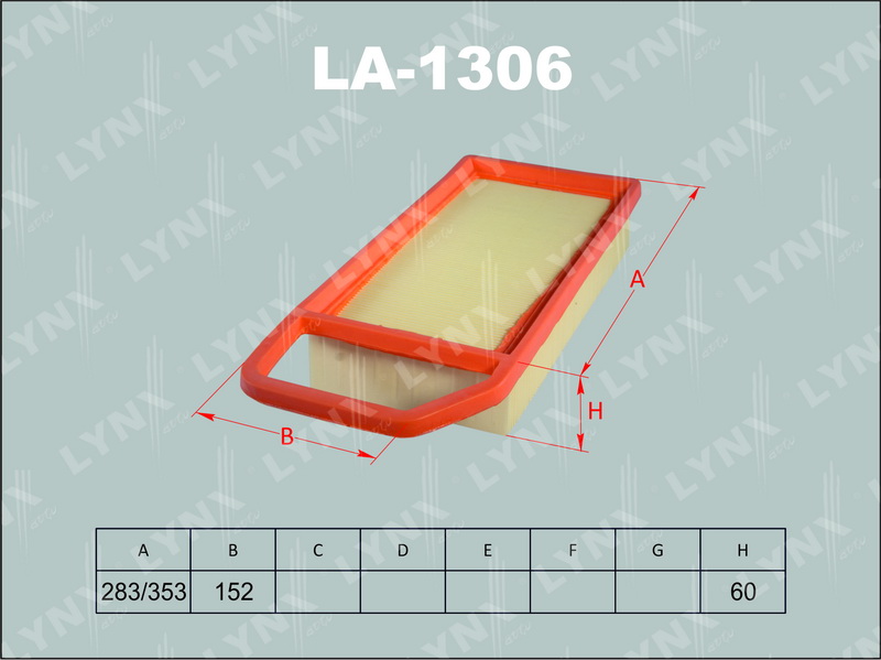 Фильтр воздушный LYNX LA1306 _