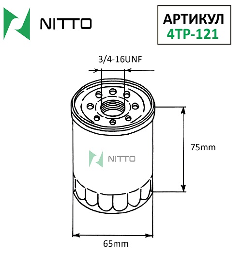 Фильтр масляный NITTO 4TP-121