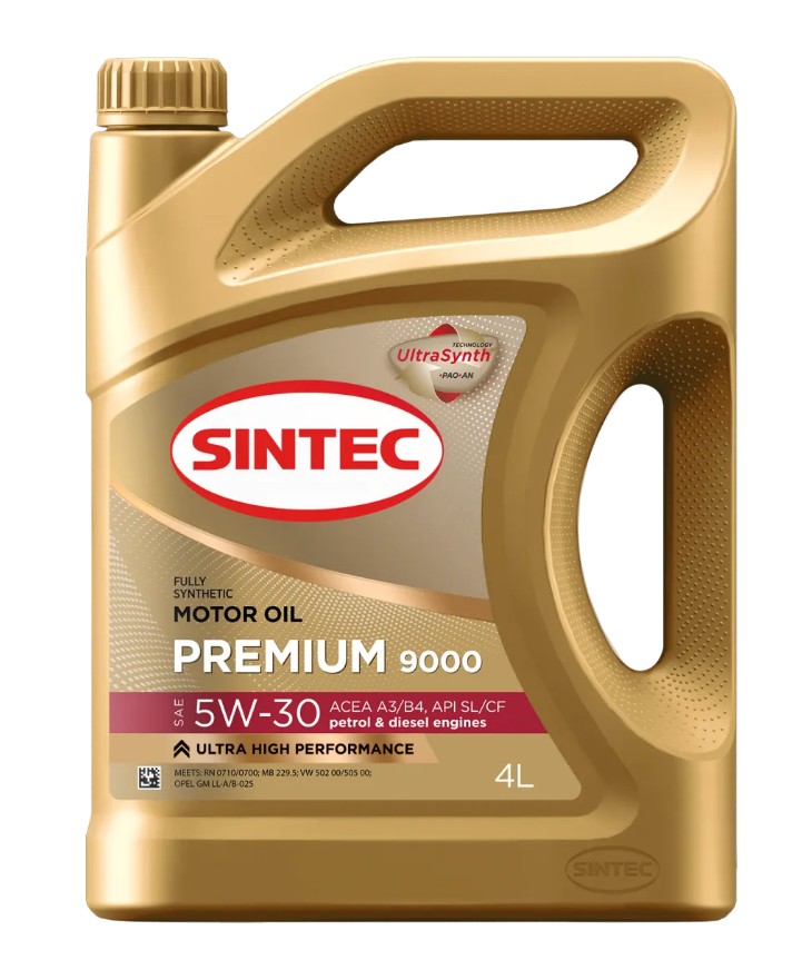 Моторное масло SINTEC PREMIUM 9000 SL/A3/B4 5w-30 4л