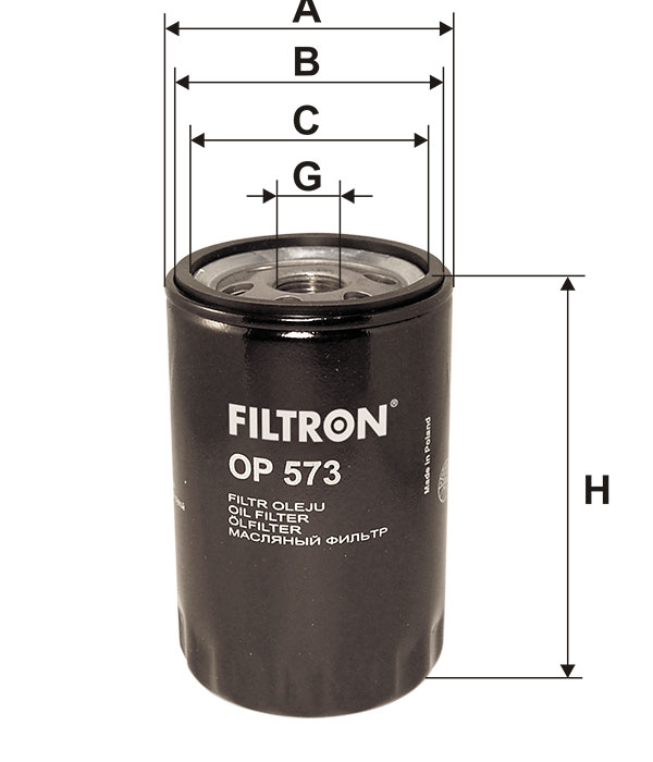 Фильтр масляный FILTRON OP573 _