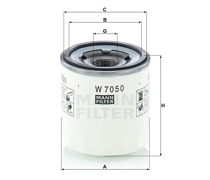 Фильтр масляный MANN W7050
