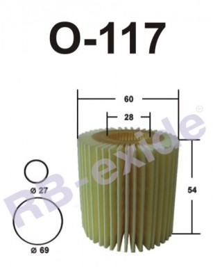 Фильтр масляный RB O117/119