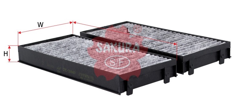 Фильтр салонный SAKURA CAC30040S угольный