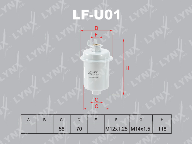 Фильтр топливный LYNX LFU01