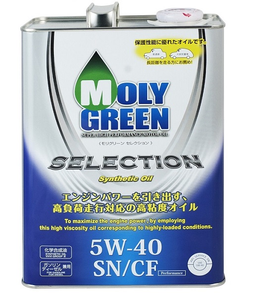 Моторное масло MOLY GREEN SELECTION SN/CF 5w-40 4л