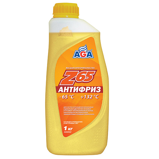 AGA042Z Антифриз желтый -65°C G12++ 1л