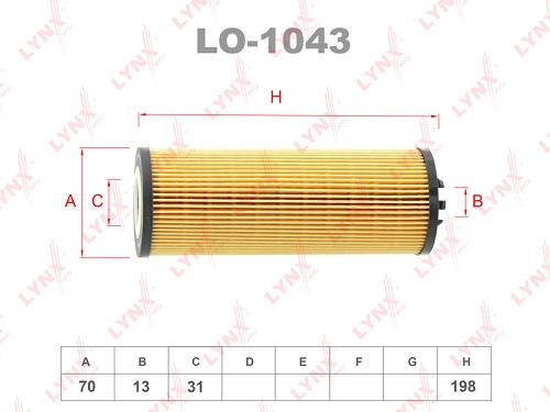 Фильтр масляный LYNX  LO1043