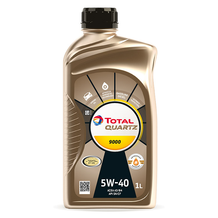 Моторное масло TOTAL QUARTZ 9000 5w-40 1л