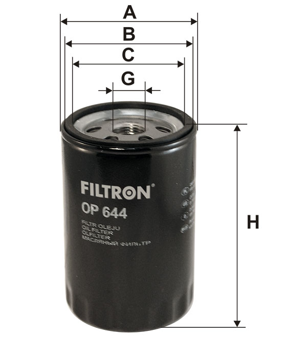 Фильтр масляный FILTRON OP644