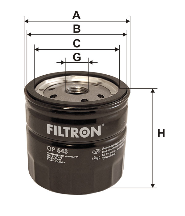 Фильтр масляный FILTRON OP543