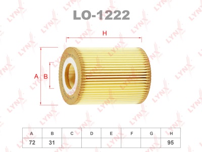 Фильтр масляный LYNX  LO1222