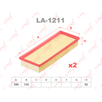 Фильтр воздушный LYNX LA1211
