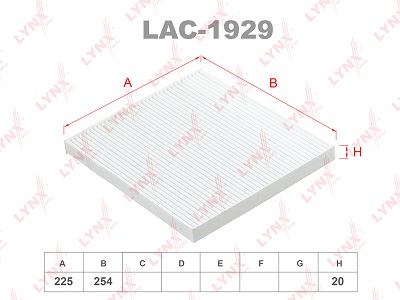 Фильтр салонный LYNX LAC1929