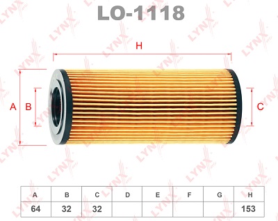 Фильтр масляный LYNX  LO1118