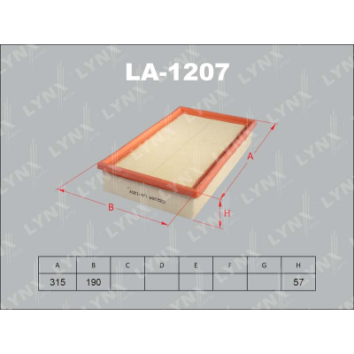 Фильтр воздушный LYNX LA1207 _