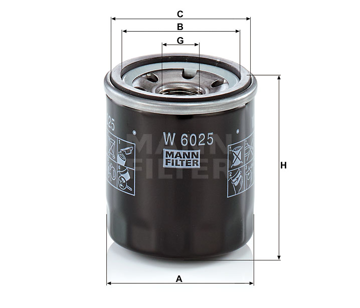 Фильтр масляный MANN W6025