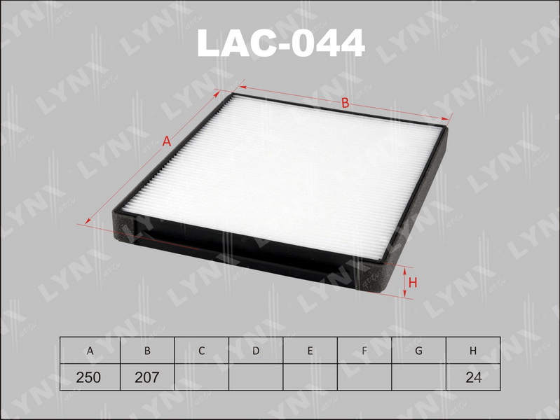 Фильтр салонный LYNX LAC044
